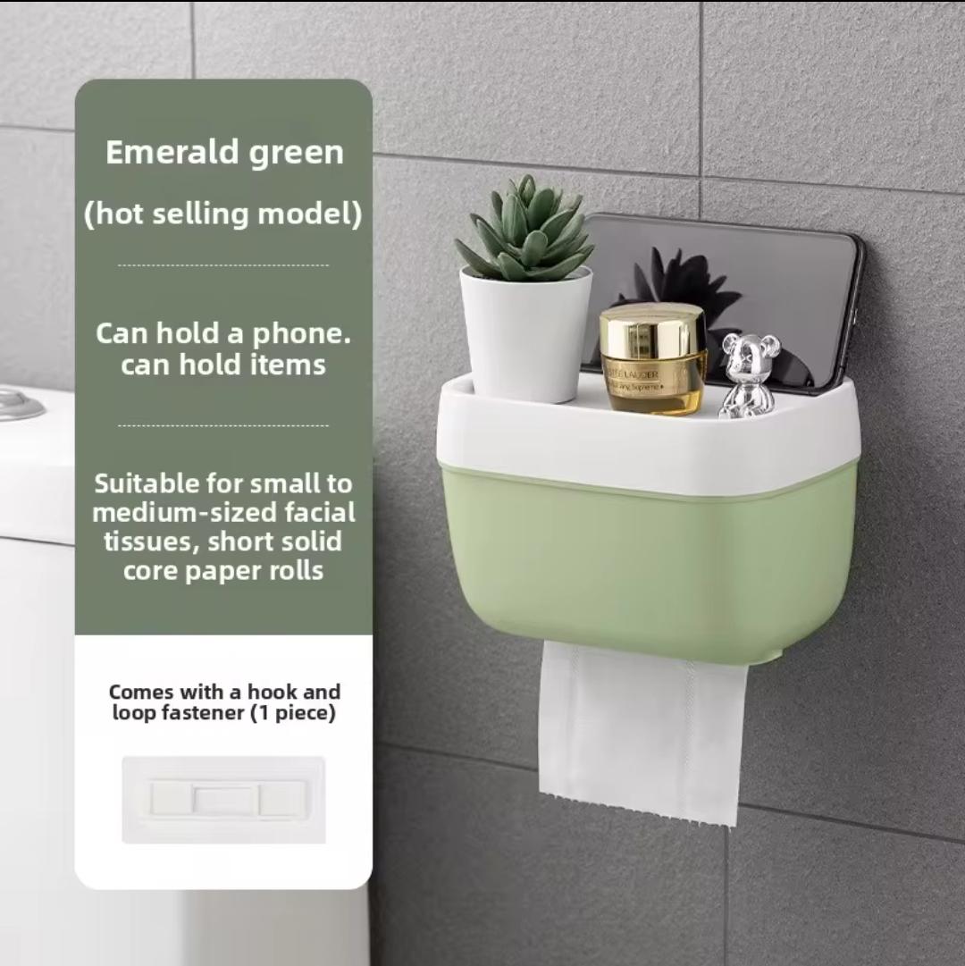 Waterproof No-Drill Toilet Paper Holder Rack - DESIGN 03